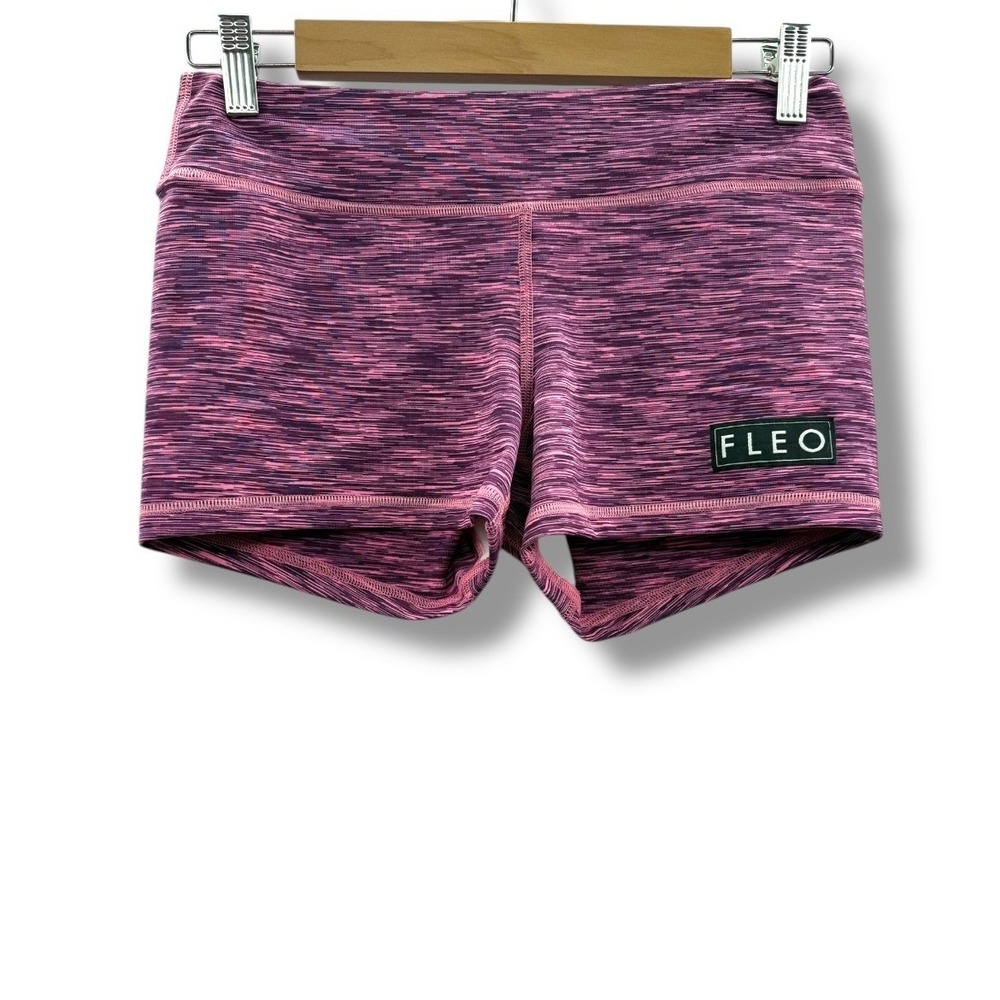 Fleo Athletic Shorts Women's Medium Pink Stretch Gym Compression Workout